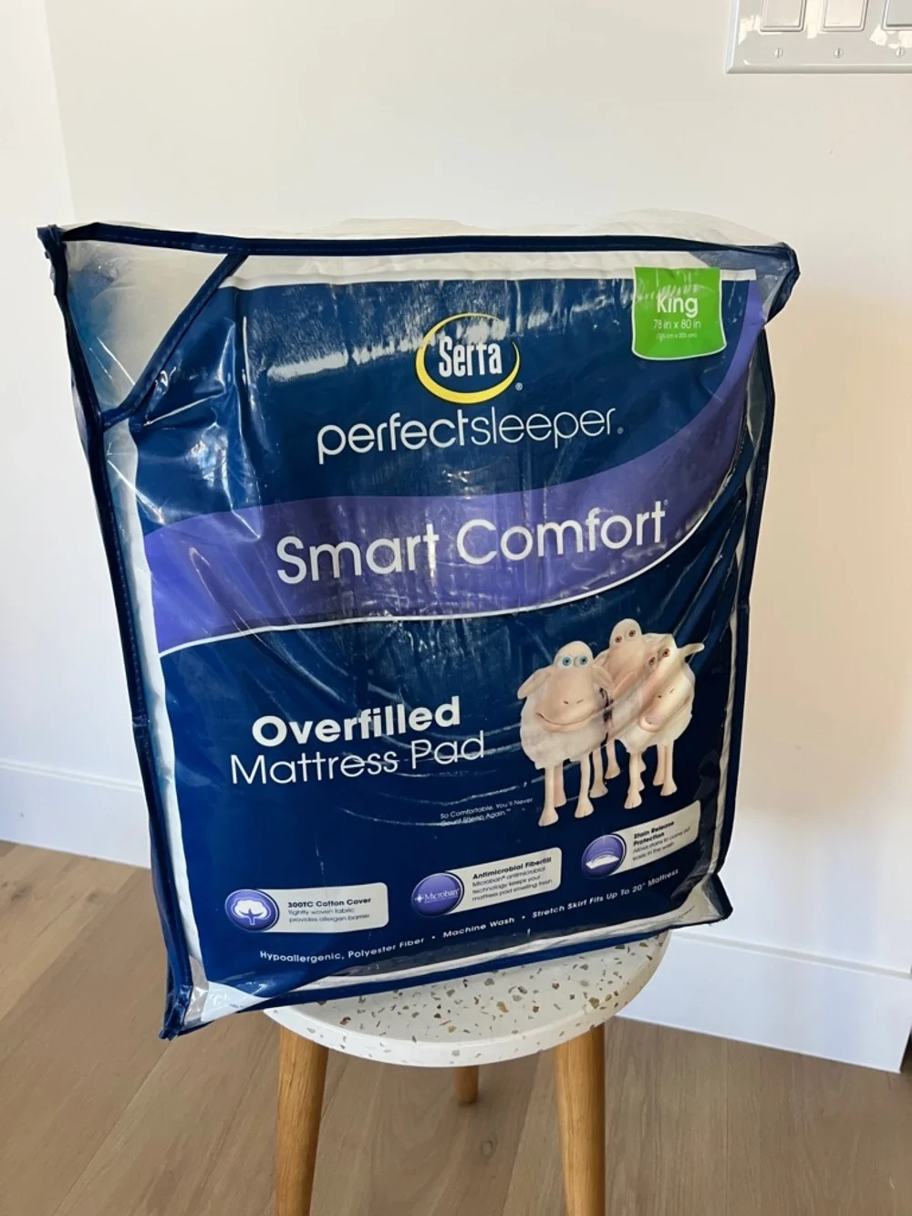 NWT King Size Serta - Perfect Sleeper Smart Comfort Overfilled Mattress Pad